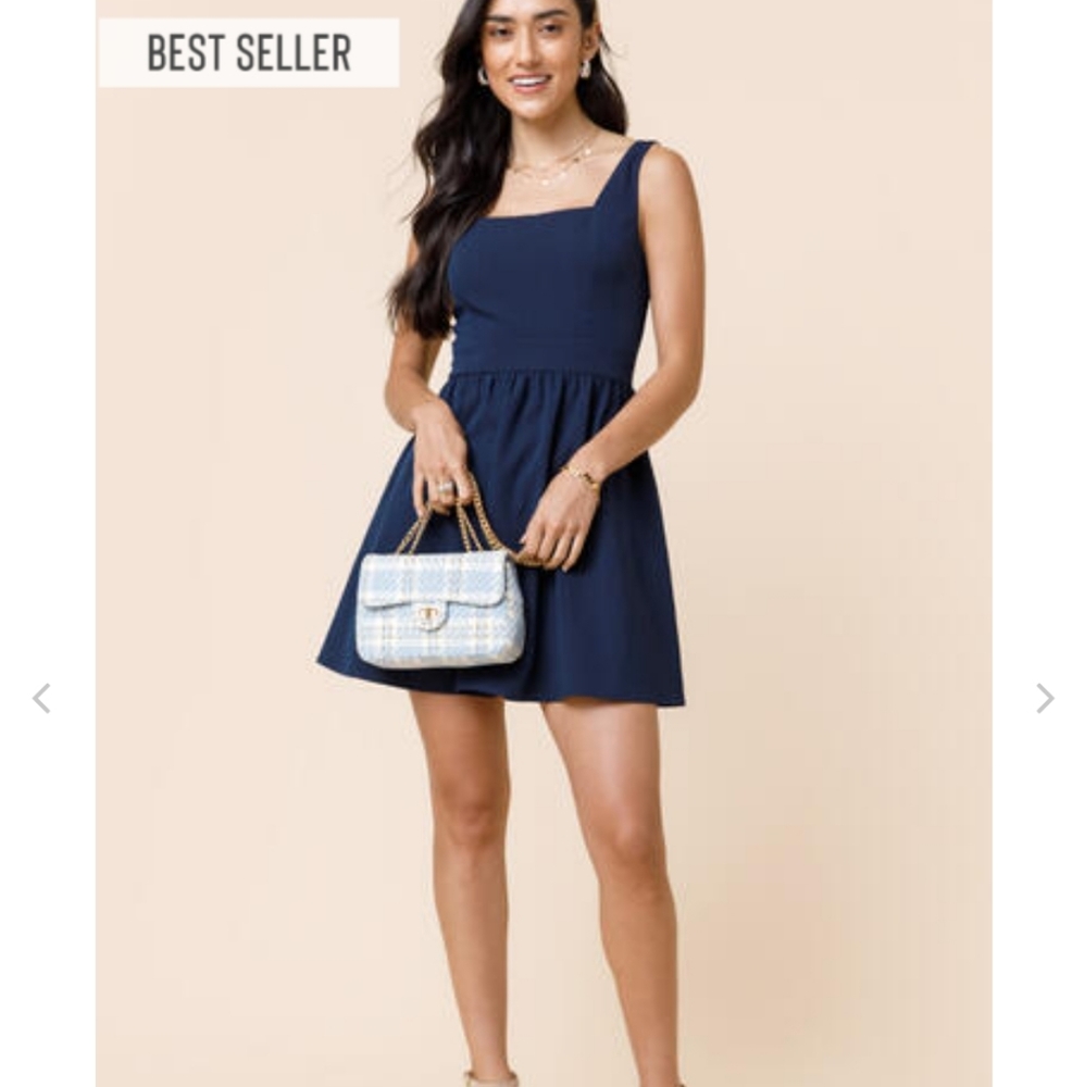 Kelsie Square Neck Mini Dress NWT Size M